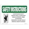 Signmission OSHA INSTRUCTIONS, 5" Height, Decal, 7" x 5", Landscape, Scaffolding Review With Symbol OS-SI-D-57-L-11451 - alternate 1